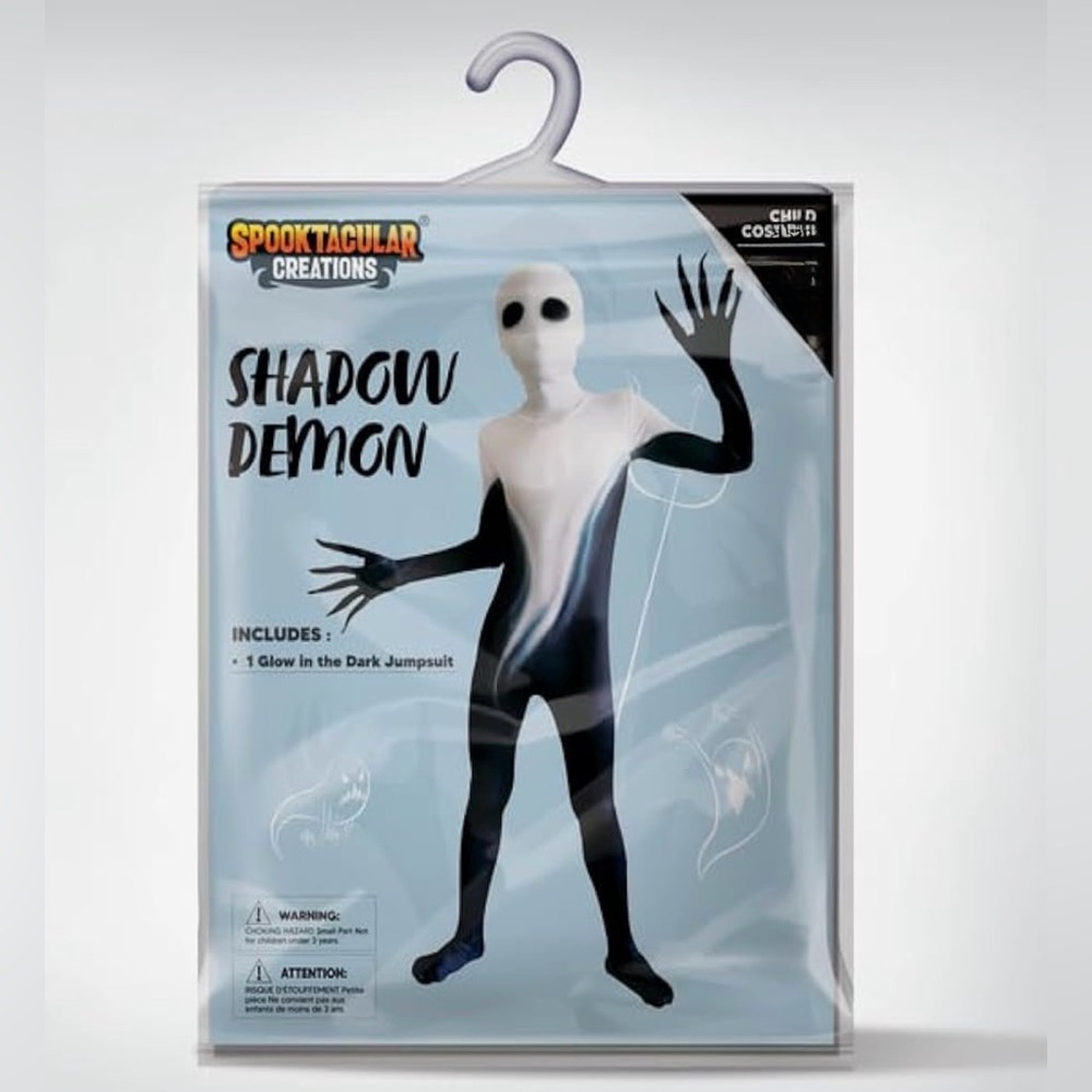 Shadow Demon Kids Halloween Costume - Black and White